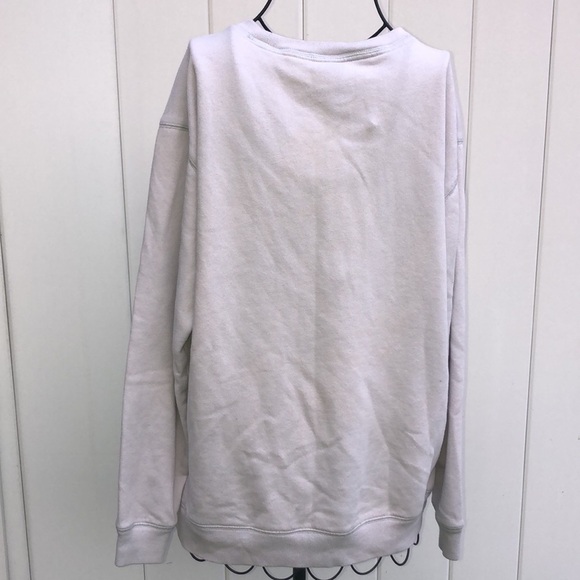 PINK Victoria’s Secret crew neck small white and silver oversized sweats… - Picture 4 of 6